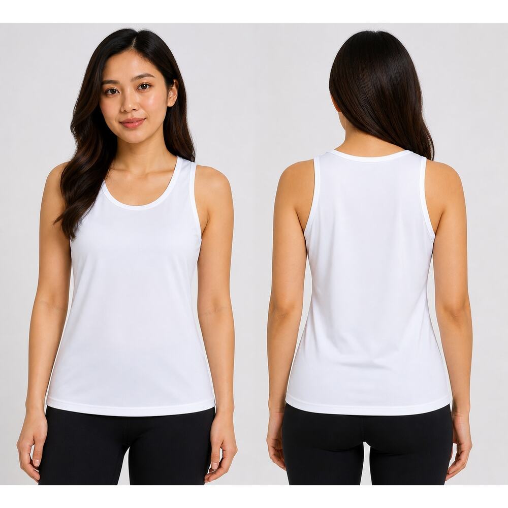 LR616 White Tank Top Large 22” long